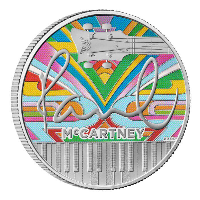 Paul McCartney 2024 UK 1oz Silver Proof Colour Coin