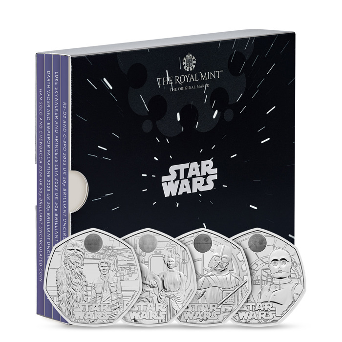 Star Wars 2023 UK 50p Brilliant Uncirculated Four-Coin Collection